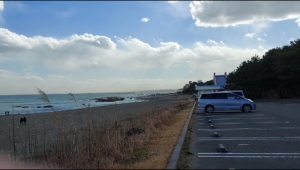大洗海岸公園駐車場の風景1