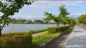 千波湖駐車場の風景6