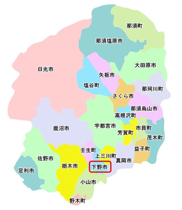 栃木エリアマップ